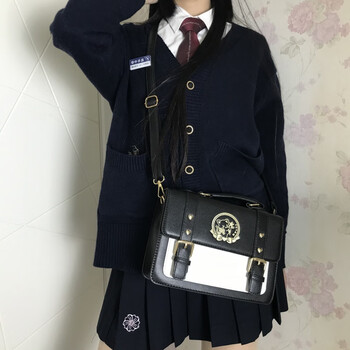 kuqidaishu酷奇小森林日系复古邮差包jk包包夏季制服包校供包英伦剑桥