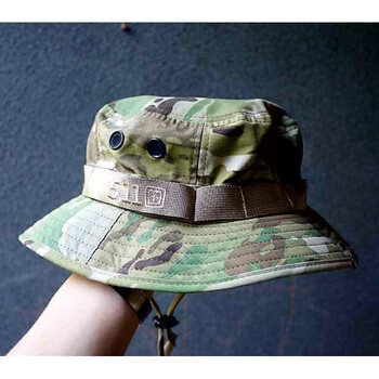 奔尼帽迷彩美国multicam授权mc圆边帽男女遮阳帽渔夫帽战术帽 海军蓝m