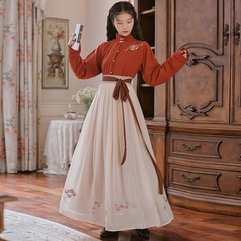 昌爵汉服女改良版春秋中国风连衣裙现代日常上班可穿学生汉元素古装女