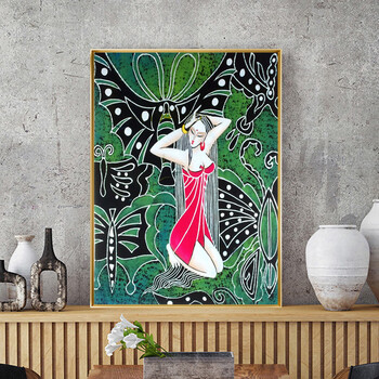 民宿墙面艺术饭店包房壁画客厅背景墙画屏沙发电视轻奢玄关装饰画挂画