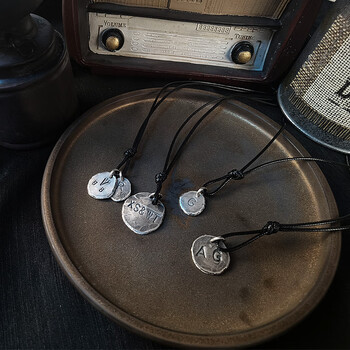 银牌银定制复古银饼吊坠挂件个性手工情侣项链刻字礼物 其他克重定制