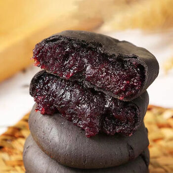 北京同仁堂原料五黑桑葚紫米饼淮山传统糕点无添加蔗糖饱腹早餐健康