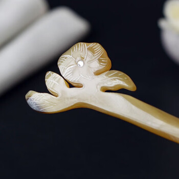 uzilai)牛角汉服头饰发簪古风发簪汉服盘发发簪复古发簪简约牛角簪子