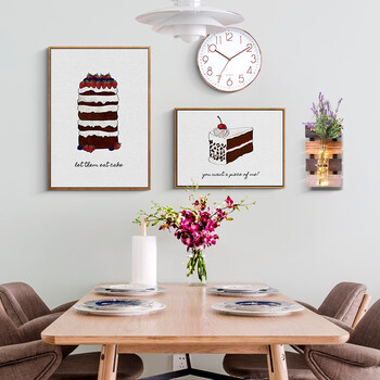 墙面装饰画饭厅墙壁挂画现代简约创意组合背景墙壁画 爱心厨房-c款 左