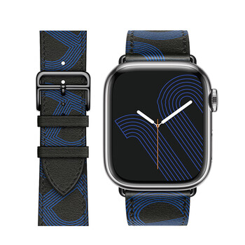 琦莎  苹果手表表带apple watch表带爱马仕款真皮iwatch7654321通用