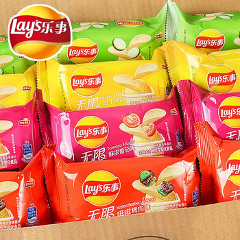 乐事(lays)无限40g袋装lays薯片休闲膨化食品追剧零食整箱批发多口味