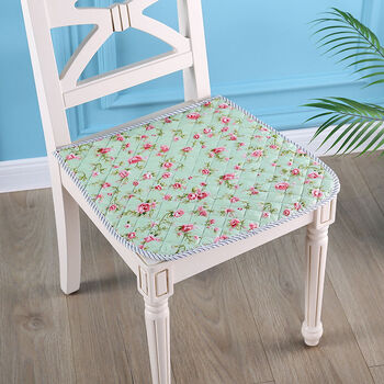 单坐垫餐厅餐桌餐椅垫坐垫带绑带凳子椅子座垫通用透气四季布艺苏菲绿