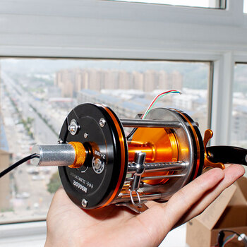 明洋可视锚渔轮 明洋9000全金属轮14可视锚专用渔轮鼓轮锚高速电滑环