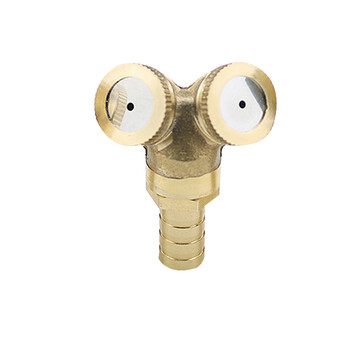 货车淋水器配件滴水刹车轮胎降温纯铜喷头可调万向雾化喷水嘴纯铜双喷