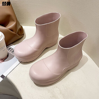 瓦迈wamaisunnycolor雨鞋女可爱轻便软底雨靴防滑厚底短靴学生雨天