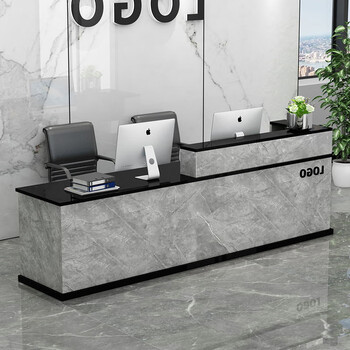 吧台收银台公司前台接待台店铺小型收银桌干洗店吧台柜台简约现代 免