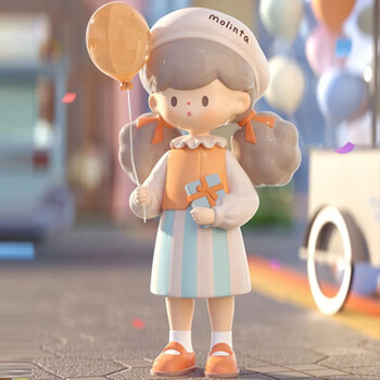 新款molinta爆米花妹妹春日计划四代潮玩盲盒女孩礼物 乐园赴约-已拆