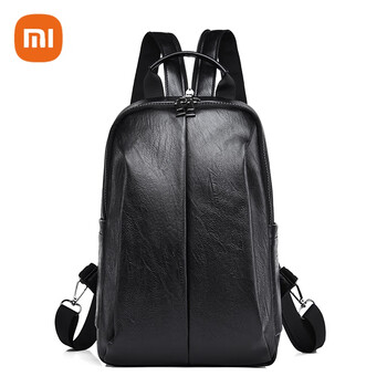小米(mi)休闲商务男士小号包多功能单肩斜挎胸包男随身小背 黑色