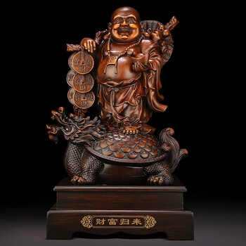 吉善缘招财弥勒佛摆件财神爷佛像开业礼品大号摆件佛教用品客厅玄关