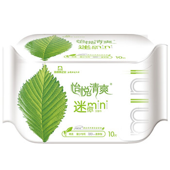 倍舒特怡悦清爽棉柔纤薄迷你巾无护翼卫生巾180mm10片包