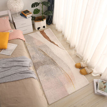 床边毯客厅床前地垫床边小地毯厚隔音垫苍山映水160x230cm标准床尾