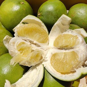 泰国青柚白肉蜜柚孕妇新鲜水果青皮白心柚子金柚过节送礼 4个装 泰国