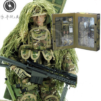 军事玩具兵人模型套装 摆件1/6兵人模型军事套装含战斗工具装备 迷彩
