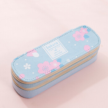 双层笔袋女ins韩国简约初中小学生文具盒儿童小清新可爱卡通铅笔盒男