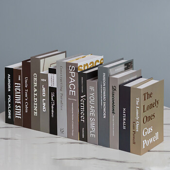 假书摆件现代北欧假书装饰摆件仿真书装饰品轻奢酒柜书架摆设道具书籍