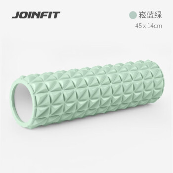 JOINFIT 泡沫轴 肌肉放松按摩滚轴 男女健身普拉提瑜伽柱 三角空心轴 三角菘蓝绿45CM