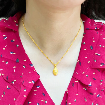 老凤凰黄金佛头套链女士足金999项链大日如来头像吊坠送女友送女生