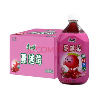 康师傅蔓越莓果味饮料1l*4瓶/8瓶装果汁大瓶1000ml水果风味饮品 4瓶