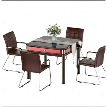 雀友(treyo)高端静音豪华麻将机全自动新款餐桌两用棋牌家用带 中国红