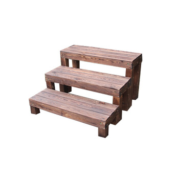 台阶踏板 家用阳台移动防腐木踏步实木脚踏凳木质增高木制踏板木头
