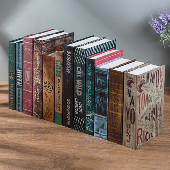 北欧简约假书仿真书装饰品居摆件客厅道具书创意书柜装饰书摆设 复古
