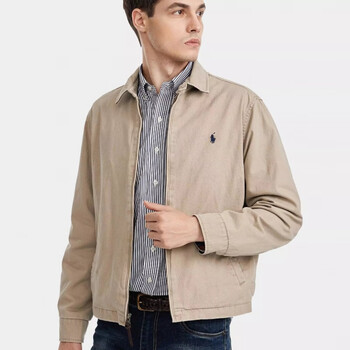 拉夫劳伦ralphlauren保罗春秋冬款商务休闲纯棉夹克男外套干部 卡其色
