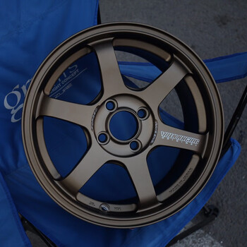 te37 sonic 日本进口 锻造轮毂16寸 适用于雨燕飞度 br古铜色 15x7j