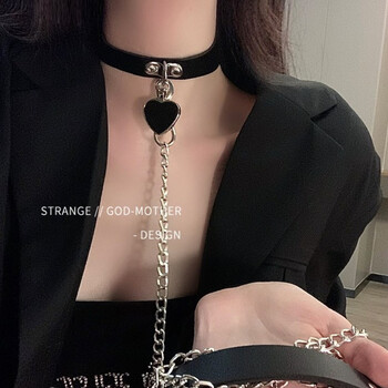 旭杉斯项链女人用项圈女项链脖子控制颈带人戴choker锁骨链锁骨链情侣