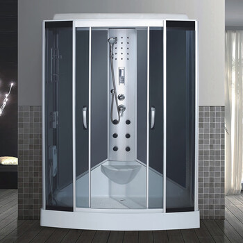 科勒京 半圆形淋浴房弧形洗澡房长方形淋浴房低盆款整体淋浴房带连体