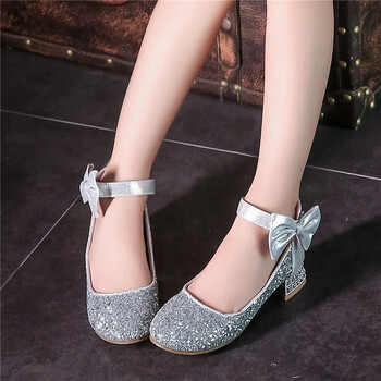 【品牌直降】 儿童高跟鞋春秋季儿童表演出模特走秀皮鞋2018新款女