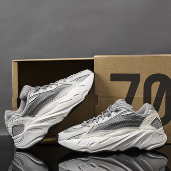 官网椰子鞋700v2灰白老爹鞋潮2022年新款真爆正莆田男鞋摩擦有声音会