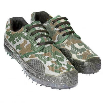 钢板鞋防穿刺劳保鞋男女夹钢板解放鞋迷彩鞋工地工作鞋耐磨胶鞋橡胶