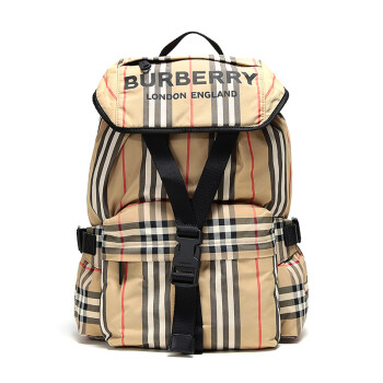 博柏利/巴宝莉 burberry 女款织物双肩包典藏米色vintage格纹