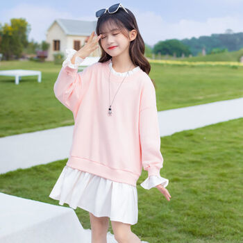 迪士尼disney少女学生连衣裙秋装女12岁13女孩16初中生日系连衣裙中小