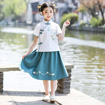 男女童校服套装六一儿童节演出服毕业照班服汉服表演服小学女孩100cm