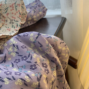 【浅樱和】2色入唯美秀气韩国订单2021女春新半身 雪纺长 浅樱紫 均码