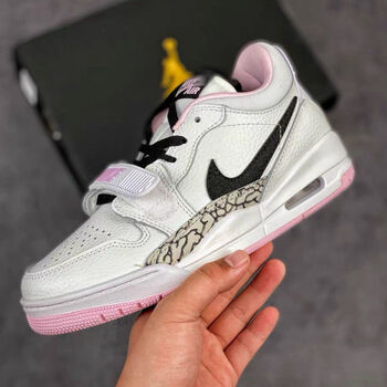 aj312篮球鞋女鞋莆田纯原毒包真皮低帮学生休闲跑步运动鞋 (纯原)白粉