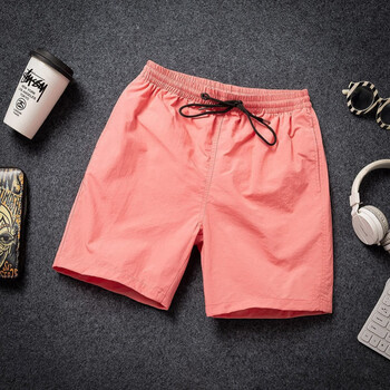 趣仕达新品男生短裤短裤男士大码五分裤彩色速干大裤衩宽松沙滩裤中