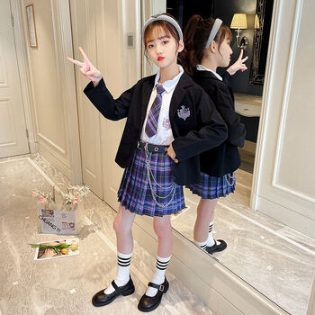 白色jk三件套 腰带  袜子领带安全裤 150