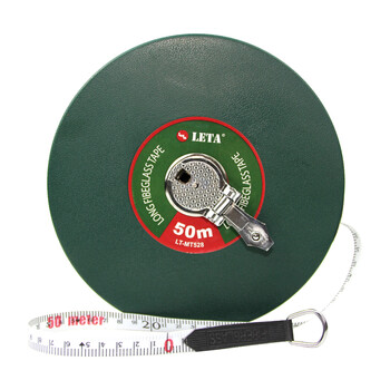 勒塔leta50米皮尺卷尺软皮尺盒尺操场尺工程测量工具尺ltmt528