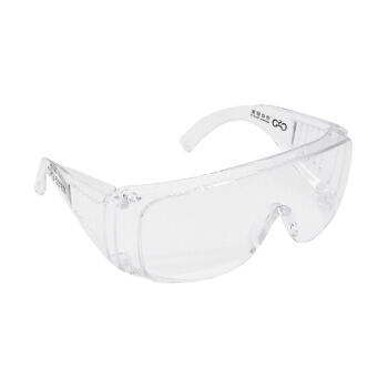 守众（SAFETY GUARD）E3431透明访客眼镜 防冲击防刮擦双面防雾护目镜可佩戴近视镜 12副/盒