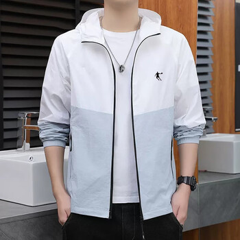 乔丹防晒衣男士2023夏季新款速干透气衣服户外钓鱼外套潮连帽夹克