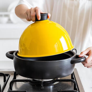 厨具煲汤砂锅家用陶瓷熬汤炖锅煮粥小锅子燃气明火耐高温锅具 韩彩小