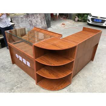 淘苏烟柜收银台带转角展示柜多功能便利店超市木质玻璃烟柜组合 收银