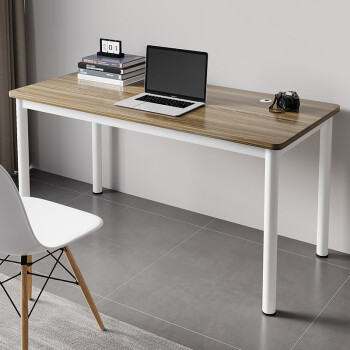酷林KULIN电脑桌 书桌 家用简易办公写字桌 简约学习桌 白架灰橡木100*50cm